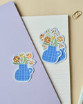 Flower Vase Holographic Vinyl Sticker