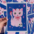 Spooky Cat A5 Risograph Print