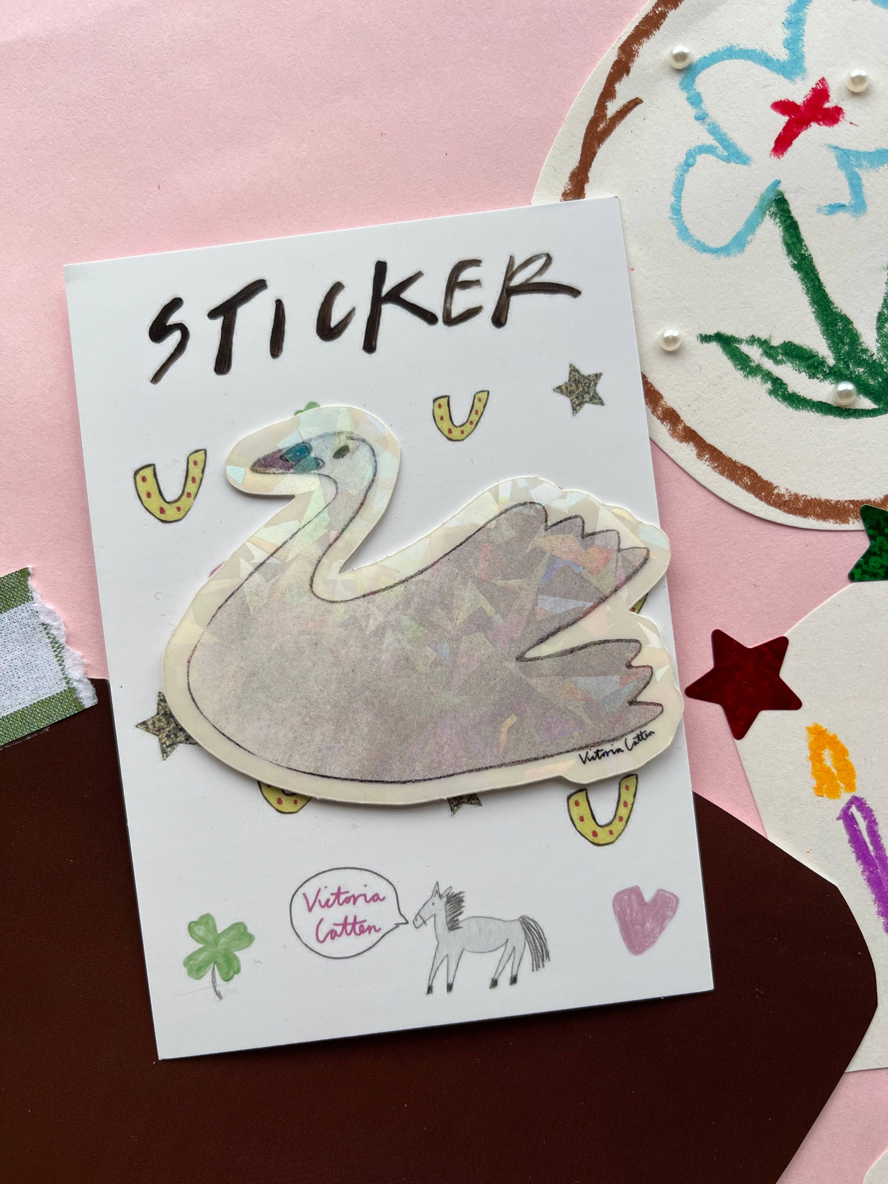 Swan Animal Pal Vinyl Sticker