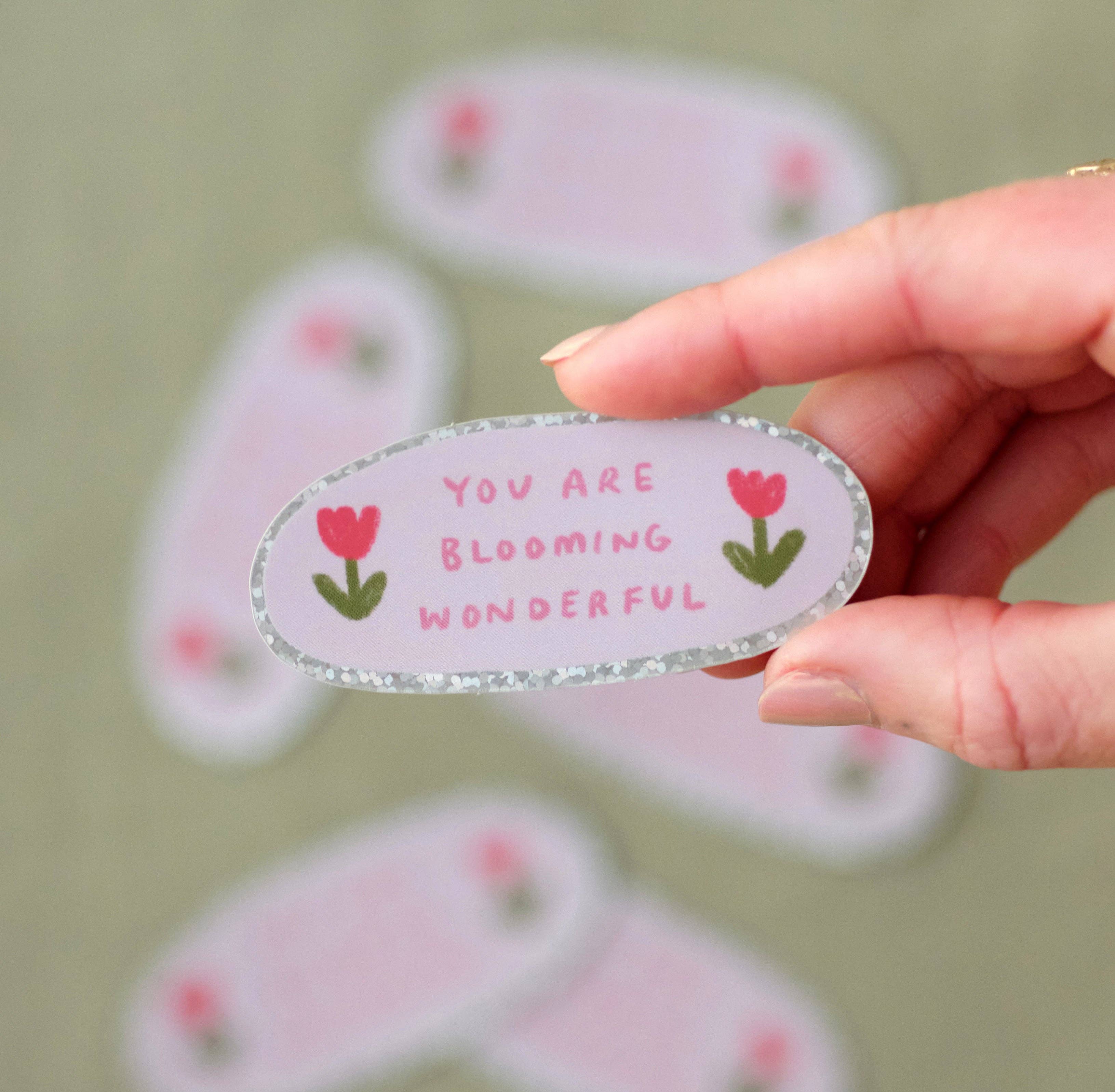 Blooming Wonderful Holographic Vinyl Sticker