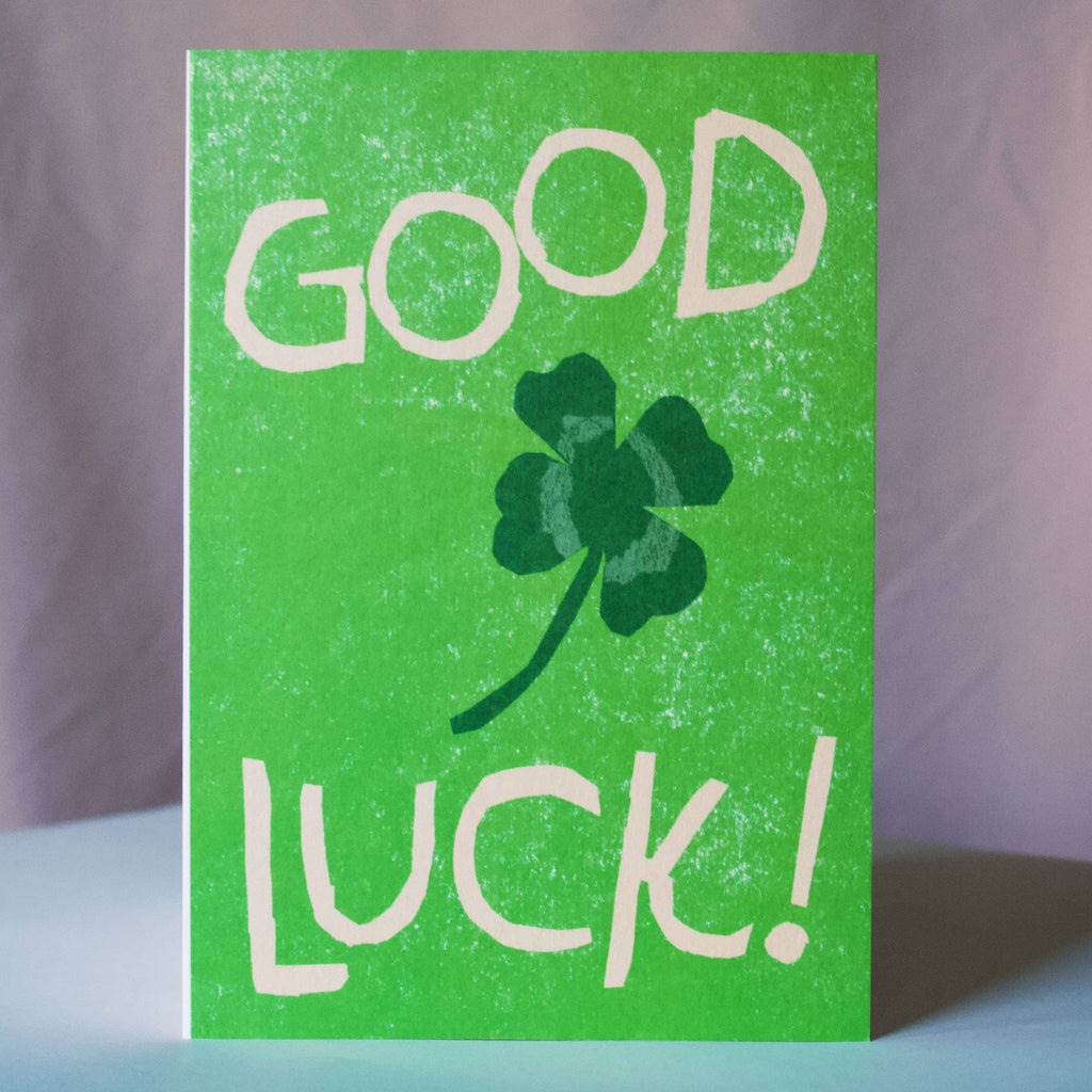 Good Luck Clover Greeting Card