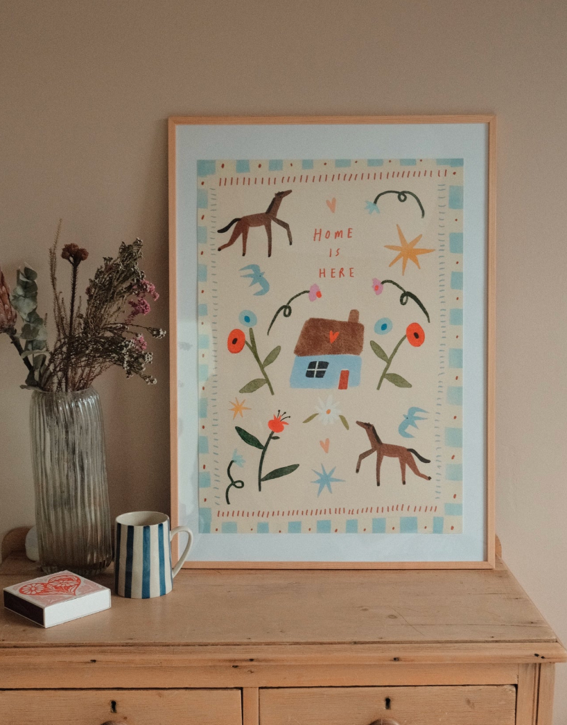 Home is Here A4 Print