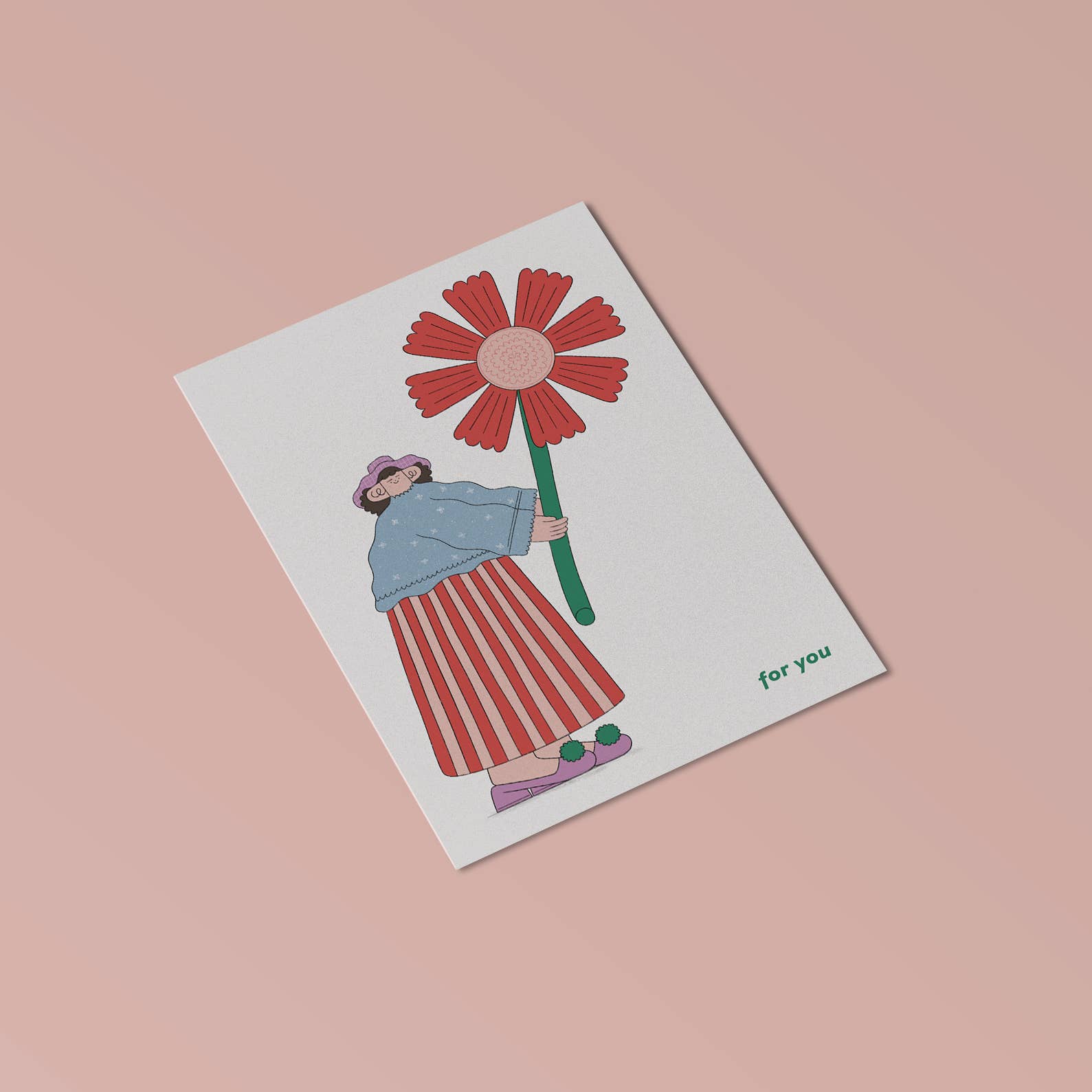 For You Flower Greeting Card