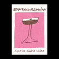 Espresso Martini Risograph A4 Print