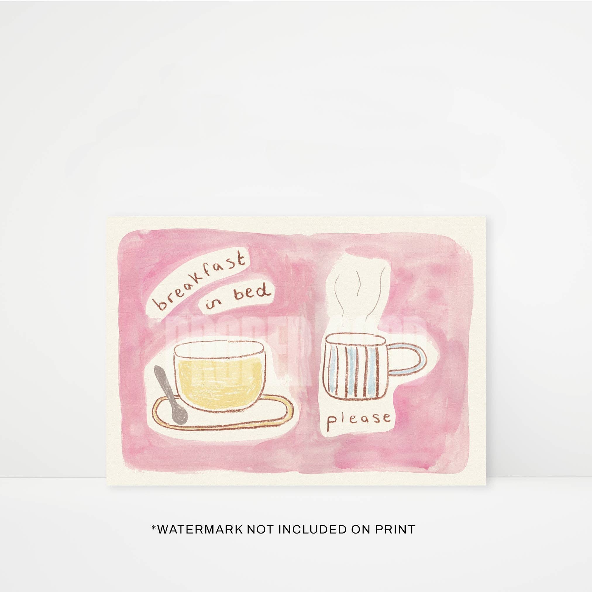 Breakfast in Bed Please A4 Print