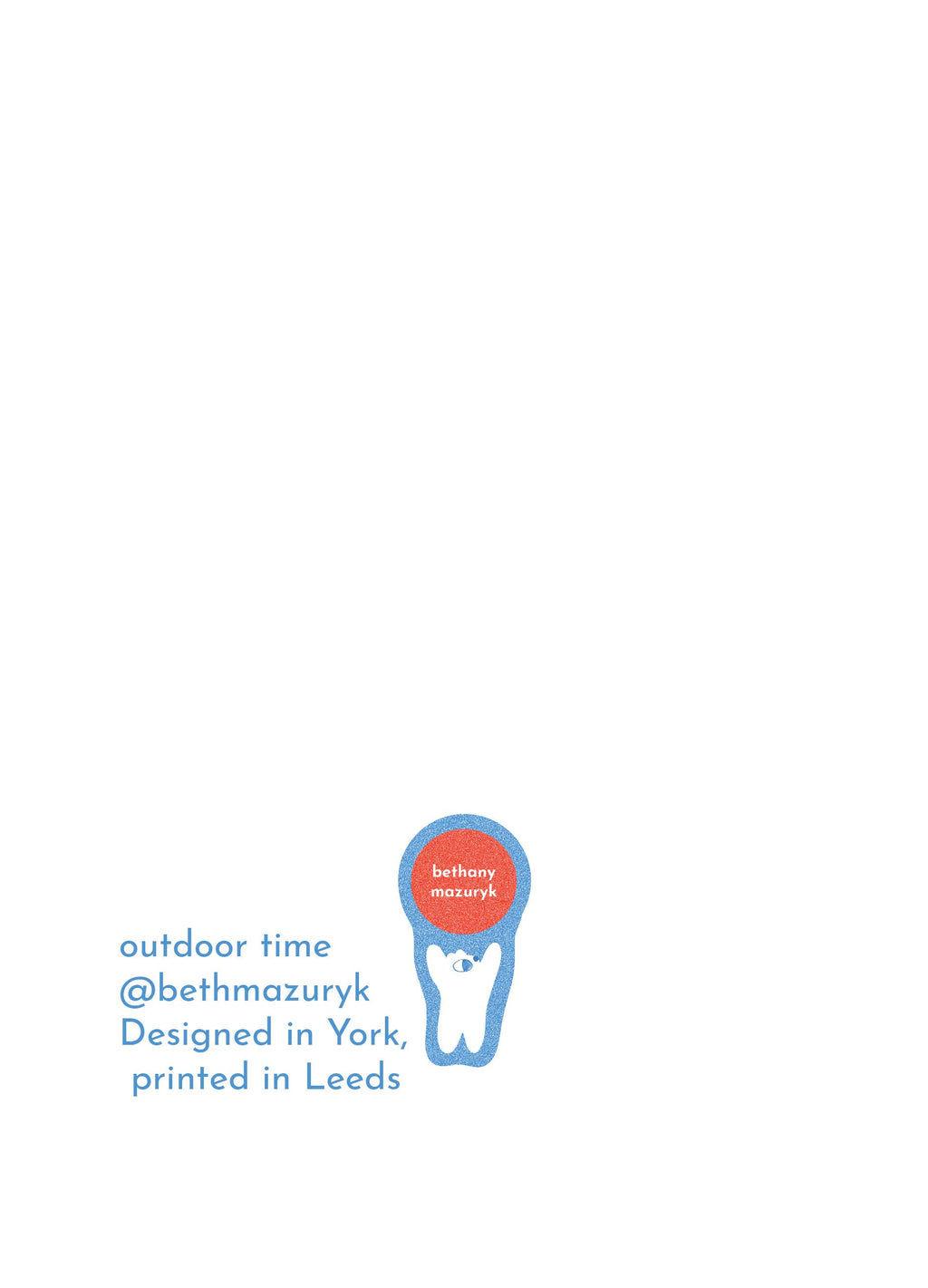 Outdoor Time A7 Mini Greetings Card