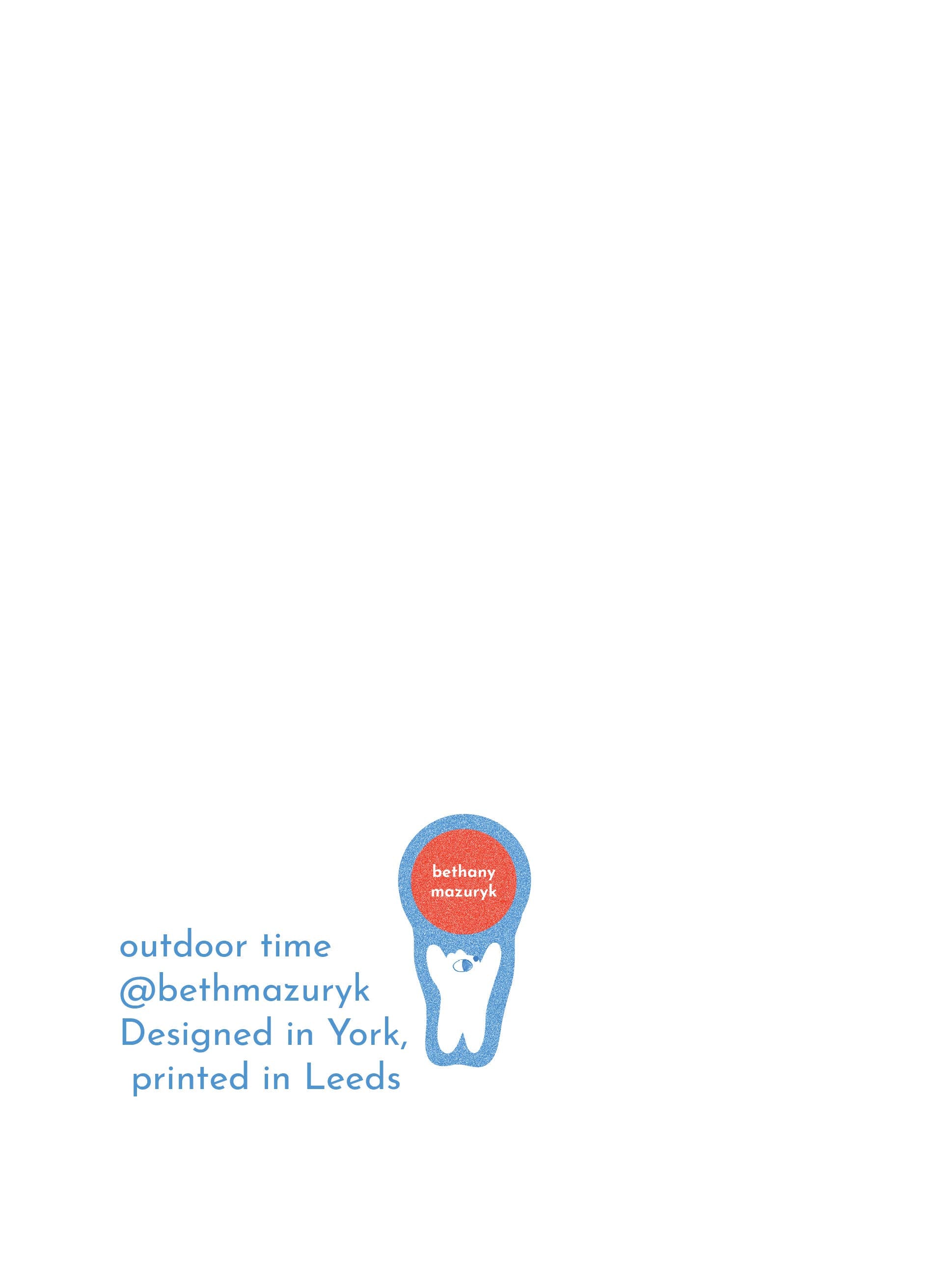 Outdoor Time A7 Mini Greetings Card