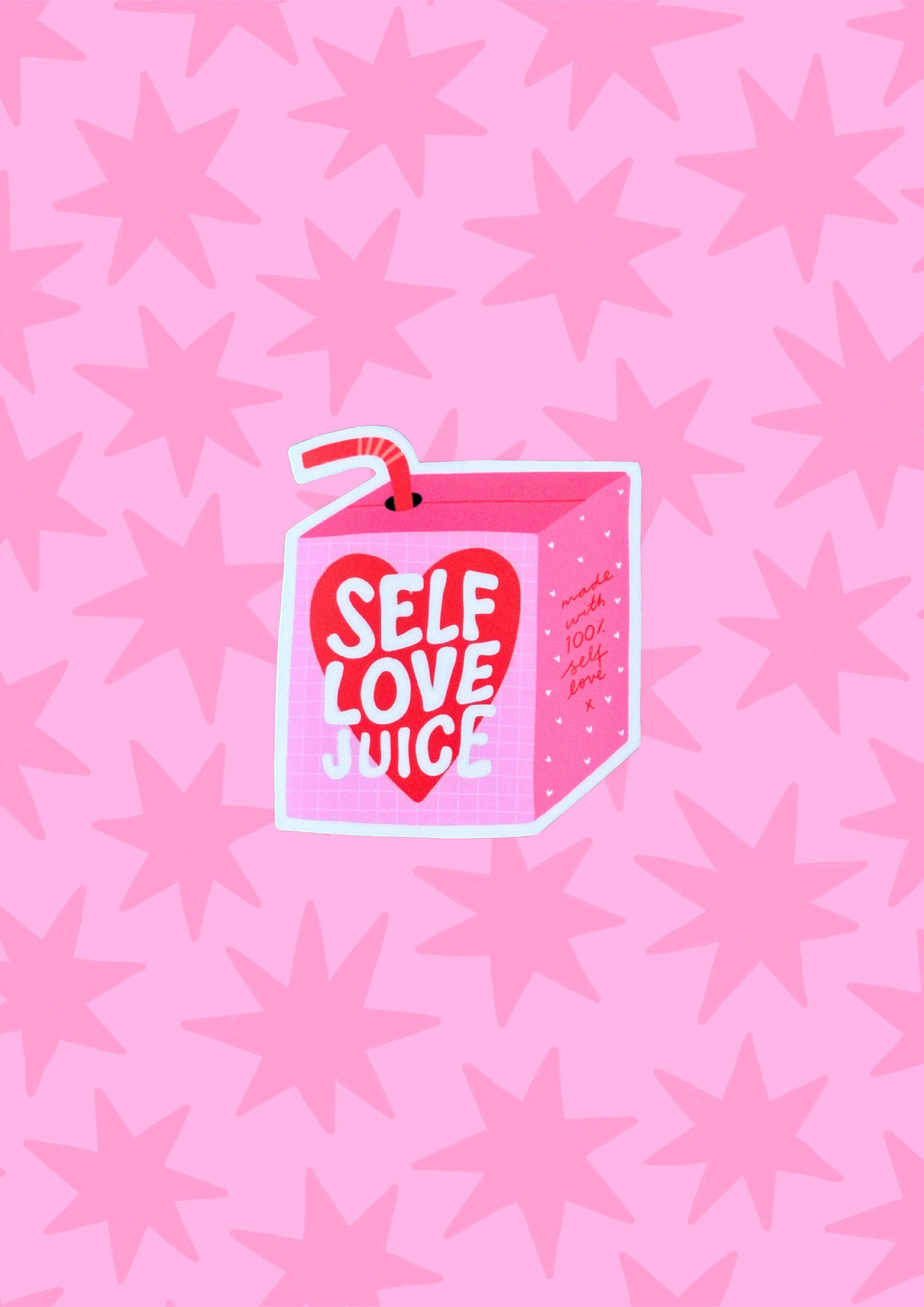Self Love Juice Box Matte Vinyl Sticker