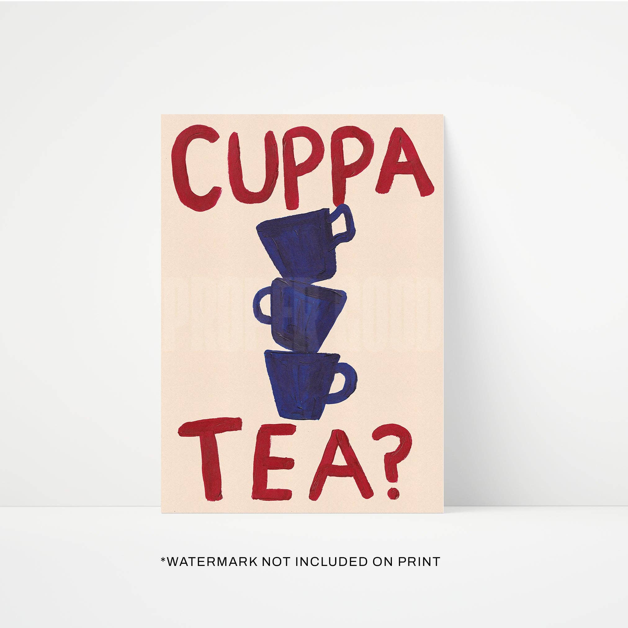 Cuppa Tea Hand Painted A4 Print
