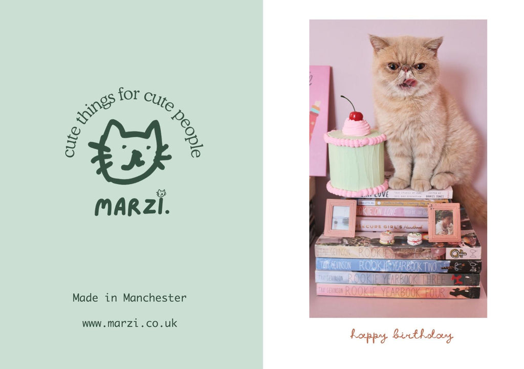 Happy Birthday Marzi A6 Greeting Card