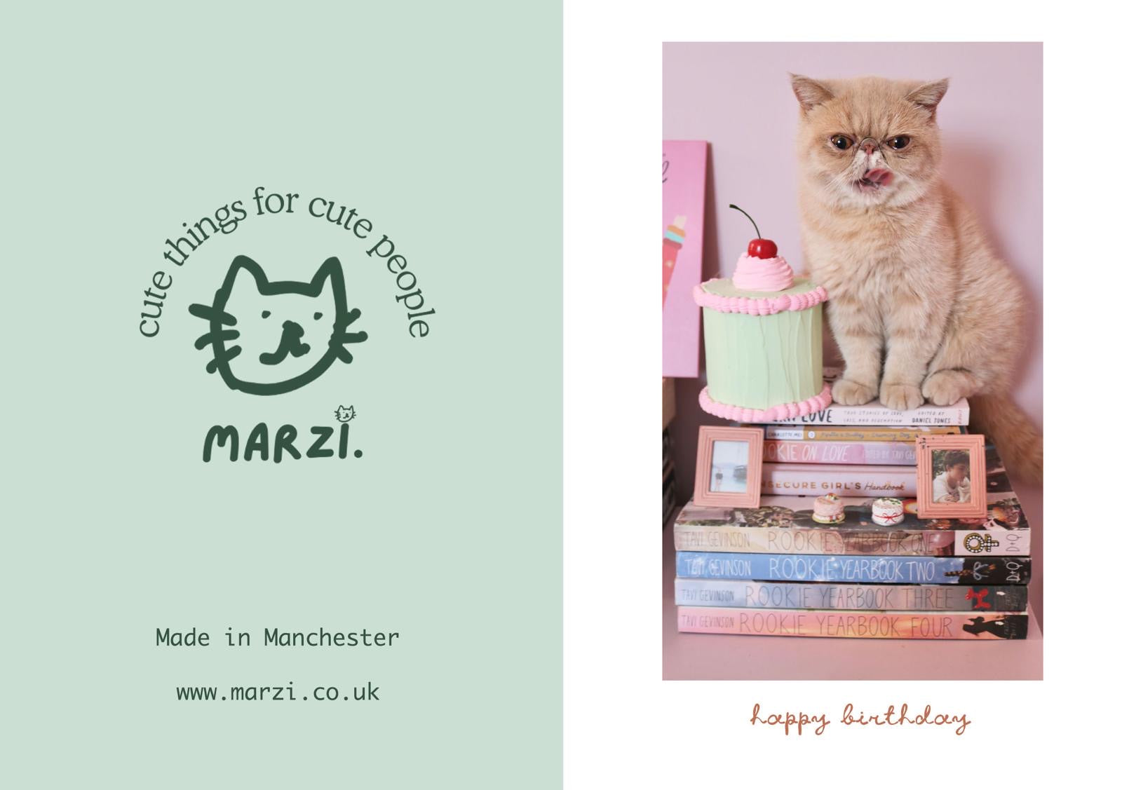 Happy Birthday Marzi A6 Greeting Card