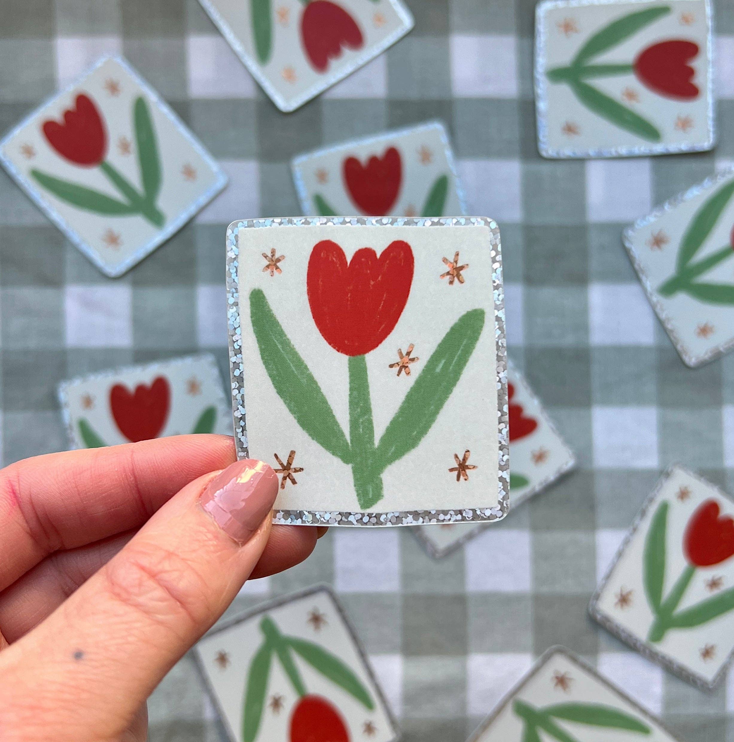 Tulip Holographic Vinyl Sticker