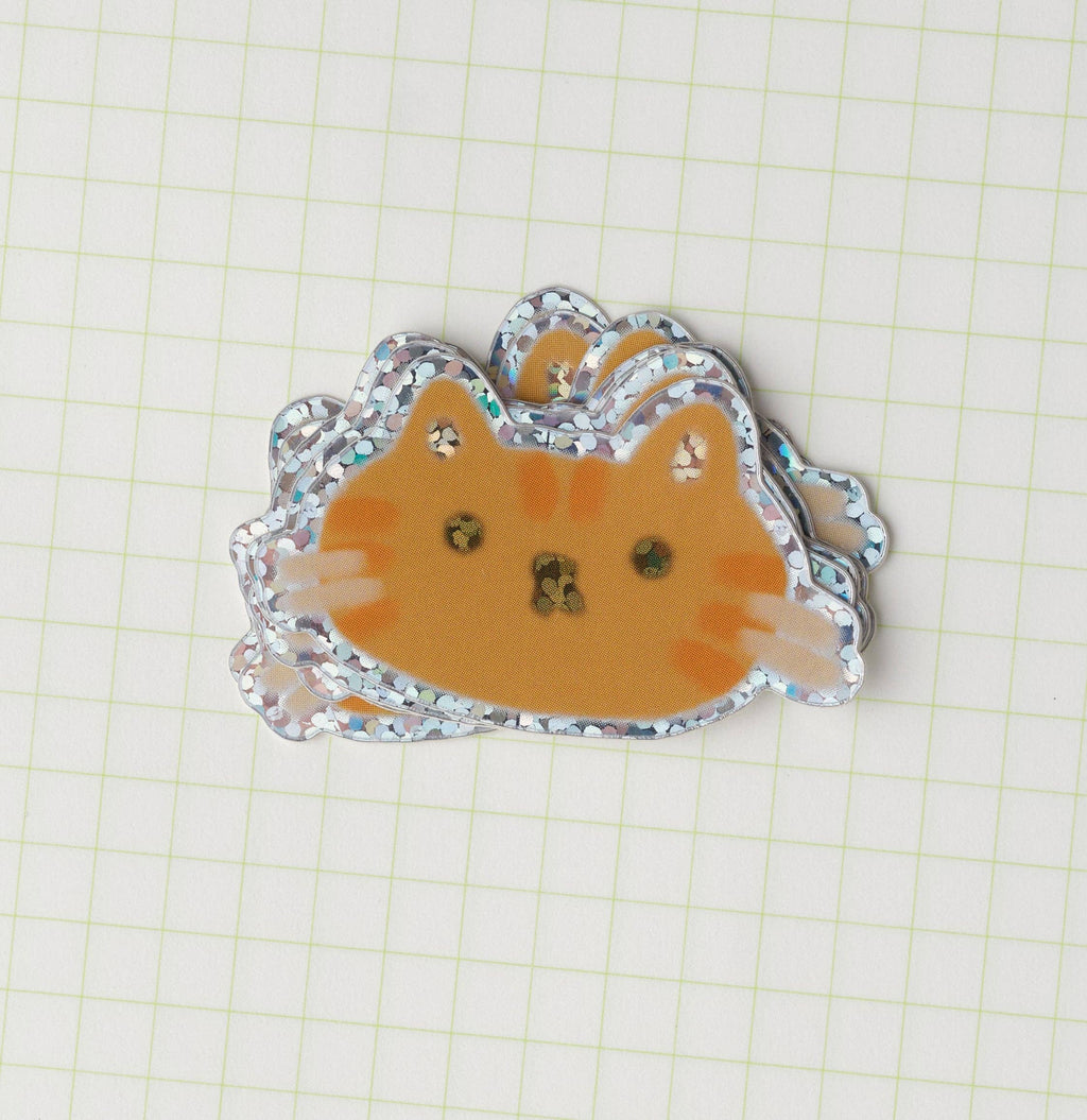 Ginger Cat Holographic Vinyl Sticker