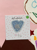 Glitter Heart Dog Teeny Tiny Vinyl Sticker