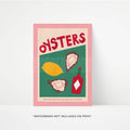 Oysters Hand Collaged A4 Print