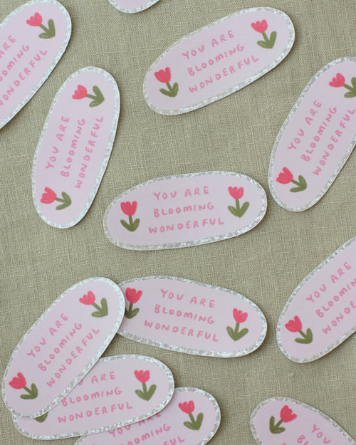 Blooming Wonderful Holographic Vinyl Sticker