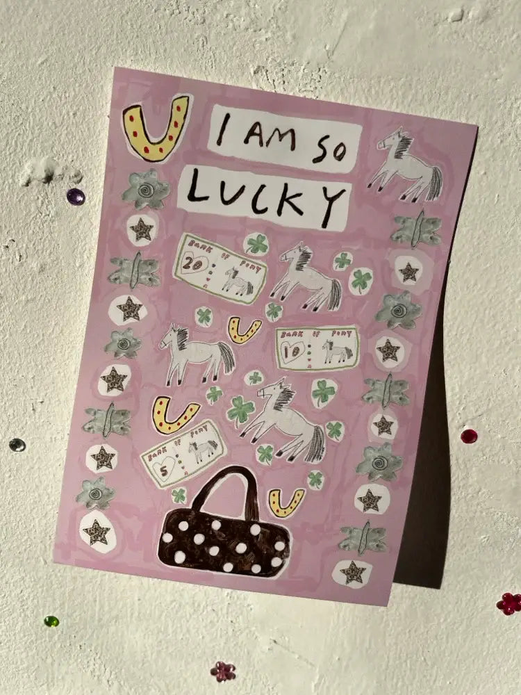 So Lucky Pony Sticker Sheet