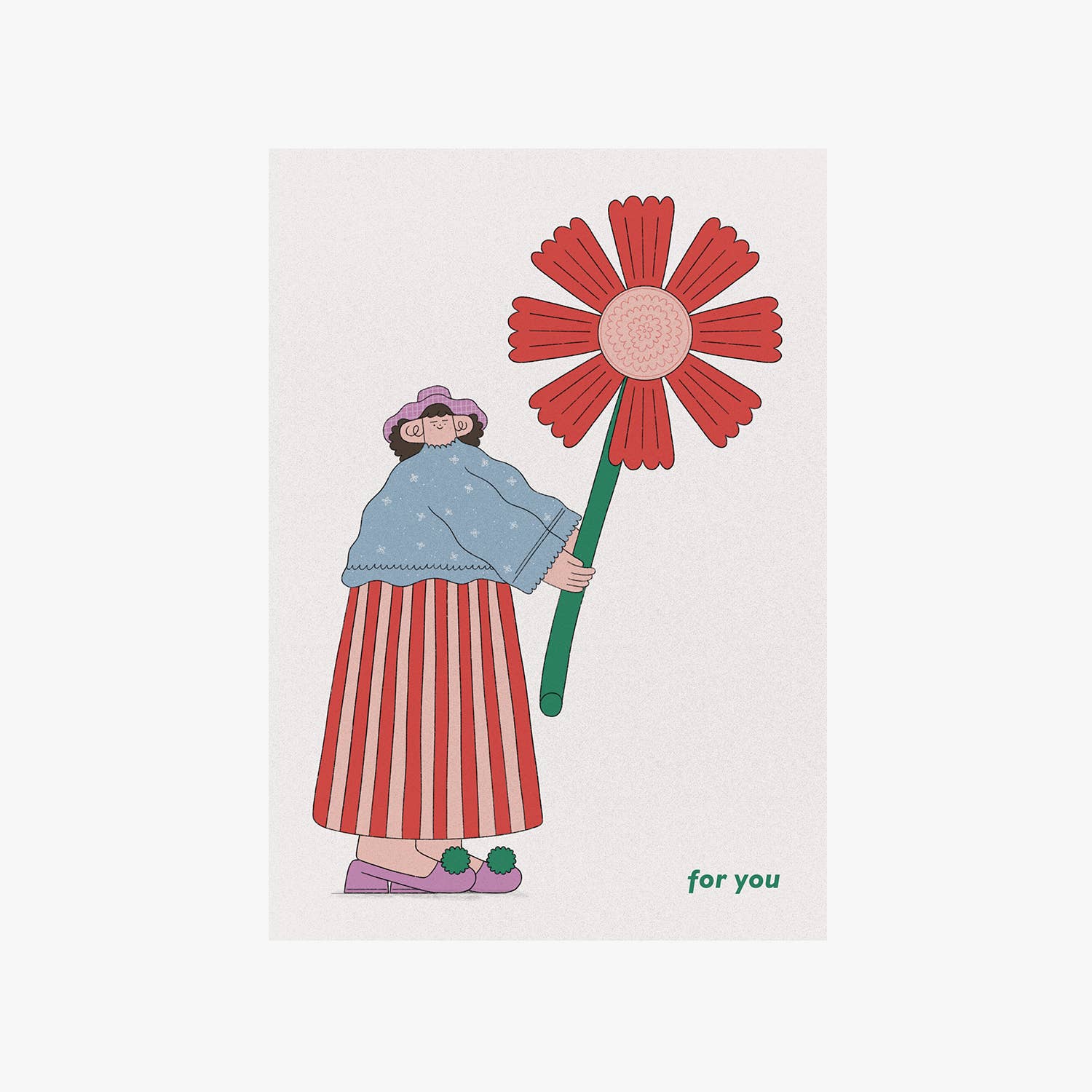 For You Flower Greeting Card