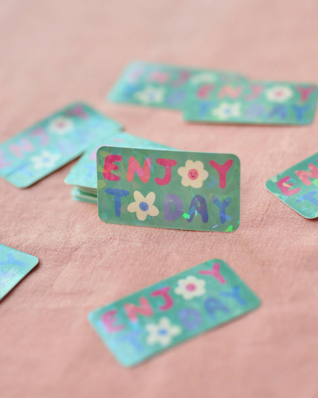 Enjoy Today Holographic Vinyl Sticker