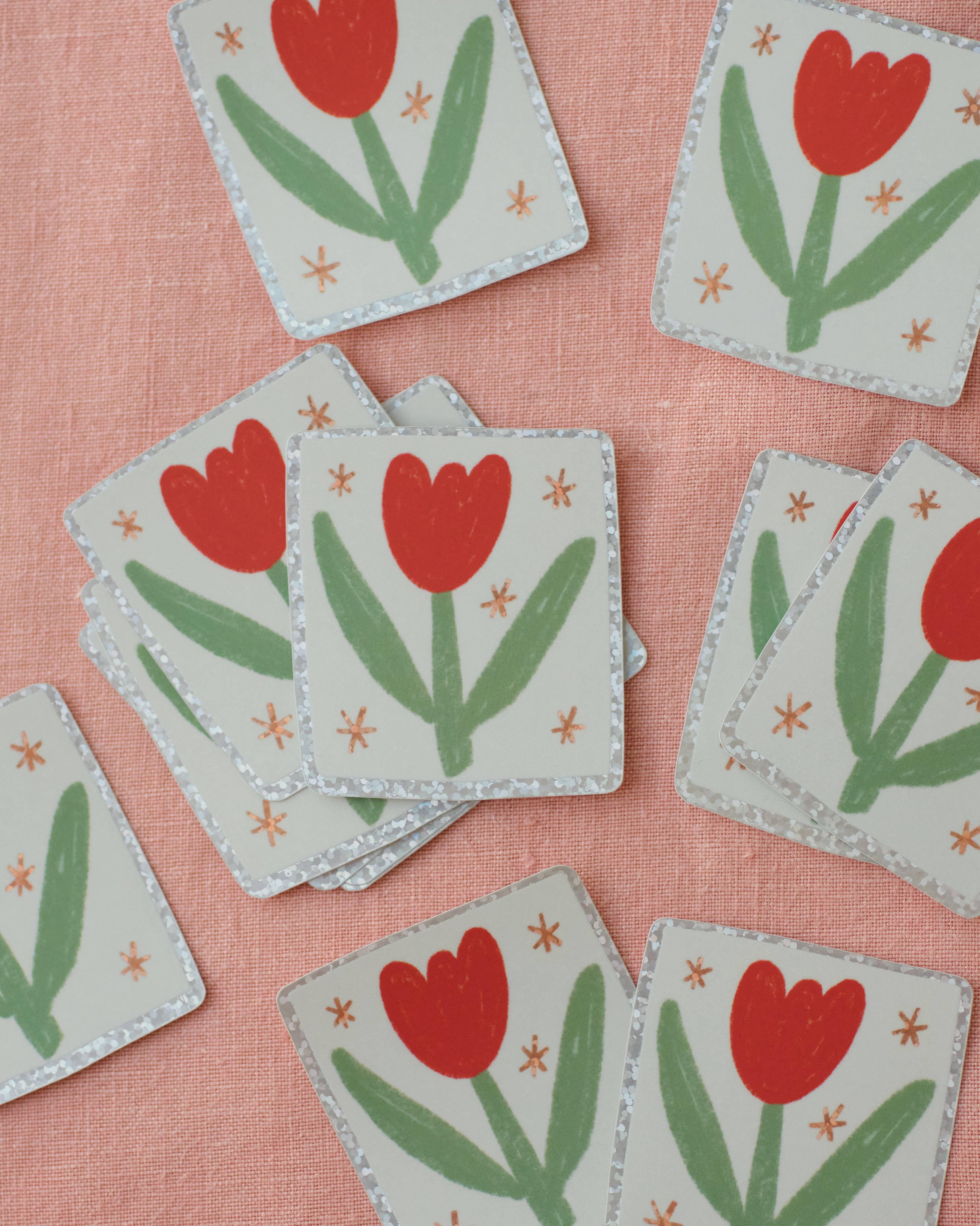 Tulip Holographic Vinyl Sticker