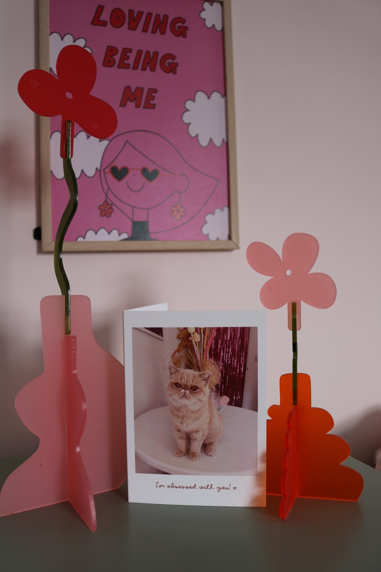 I Am Obsessed With You Cat Greeting Card